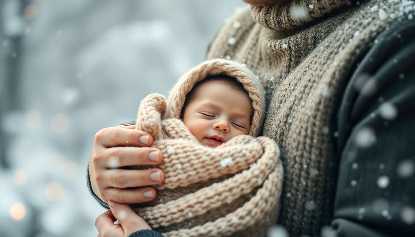 Comment garder bébé au chaud en hiver : cocon ou manteau de portage ?