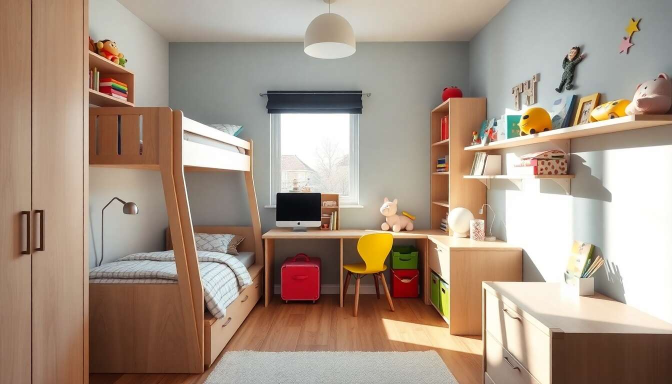 Optimiser l'espace dans une petite chambre d'enfant