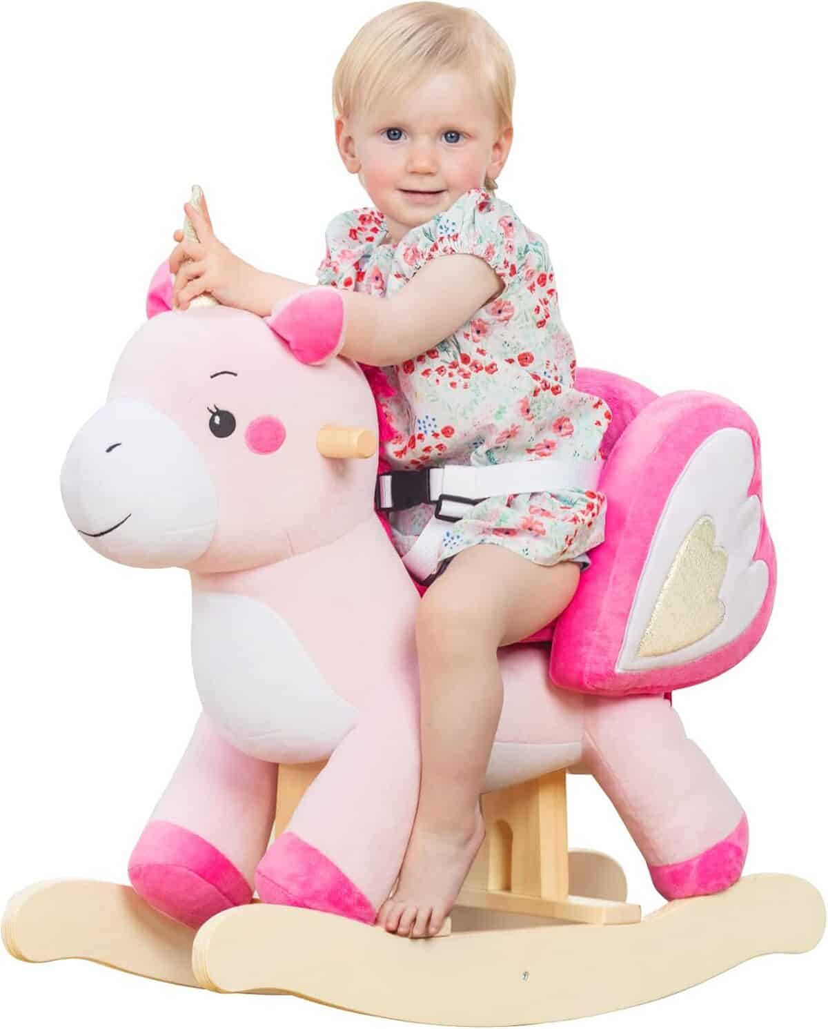 Test : labebe licorne à bascule enfant, un jouet en bois craquant