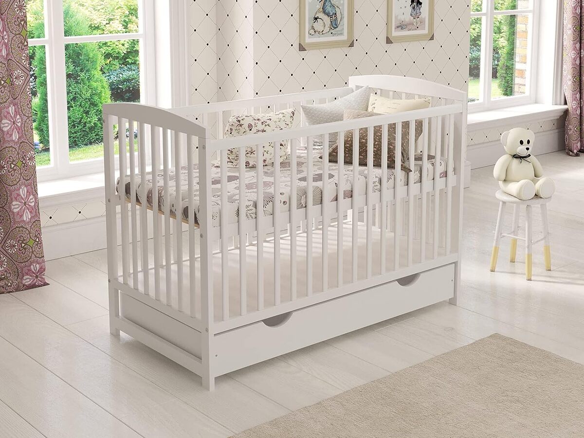 Test du lit évolutif en bois blanc pour enfants de 120 x 60 cm
