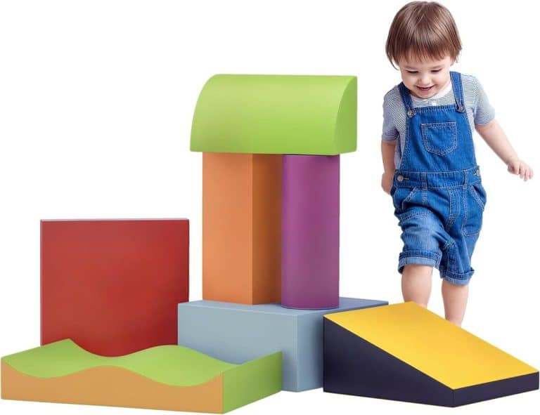 Test du parcours de motricité HOMCOM pour bébés : blocs en mousse ...