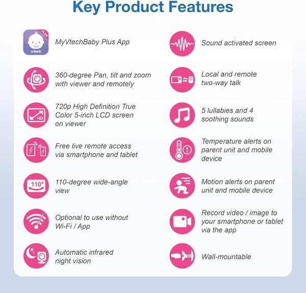 VTech VM901, Le Moniteur Parfait 1080p pour bébé