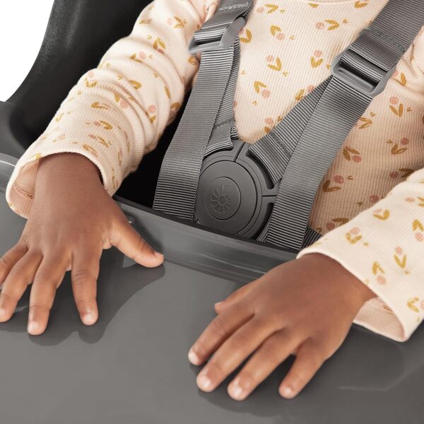 Ergobaby Chaise Haute Evolve, Chaise haute ergonomique pour bébés Évolutive à partir de 6 mois, Chaise haute pour bébés avec harnais à 5 points, pour enfants avec assise réglable, Dark Wood