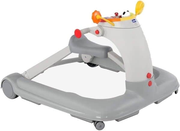 Chicco Trotteur 123 - Centre d'Activités Évolutif, Trotteur - Aide à la marche - Porteur avec Freins de Sécurité, Panneau Electronique avec Lumières et Sons - Jouets pour Enfants de 6 mois à 3 ans