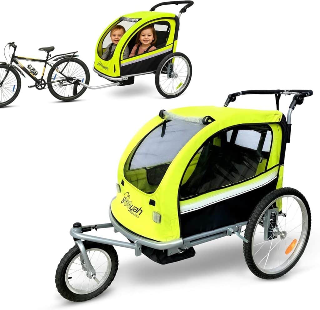 Test Booyah Strollers : remorque de vélo et poussette bébé vert