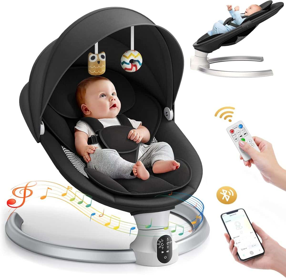 Test du transat bébé Ixdregan : la balancelle électrique connectée qui change tout