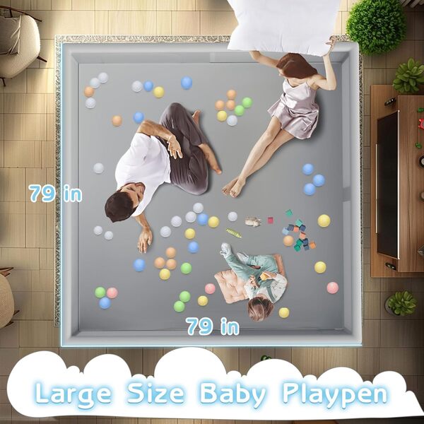 Grand parc pour bébé 2 x 2