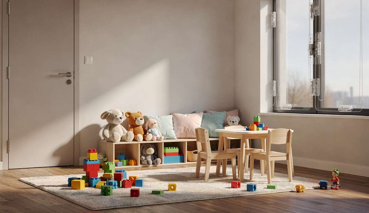 Sécuriser fenêtres et portes dans une salle de jeu