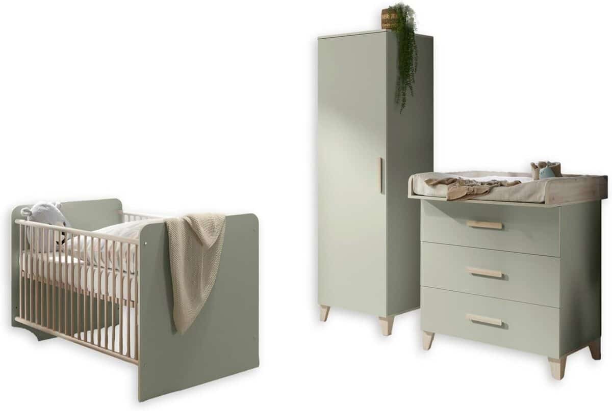 Test du mobilier Stella Trading Prizzi : armoire, lit de bébé et commode à langer