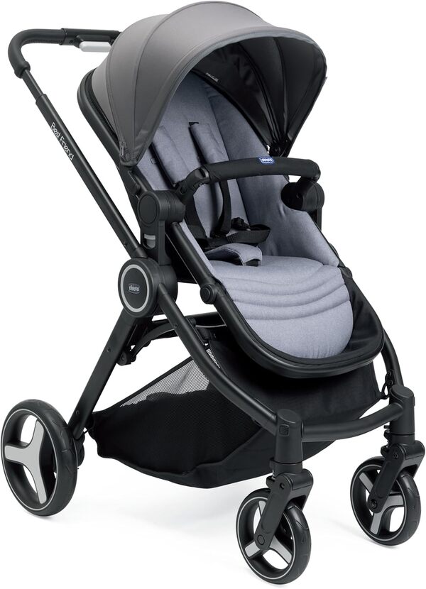 Chicco Trio Best Friend Système modulaire 3en1 avec poussette, nacelle et siège auto pour bébé 40-80 cm, avec fermeture pliable et compacte