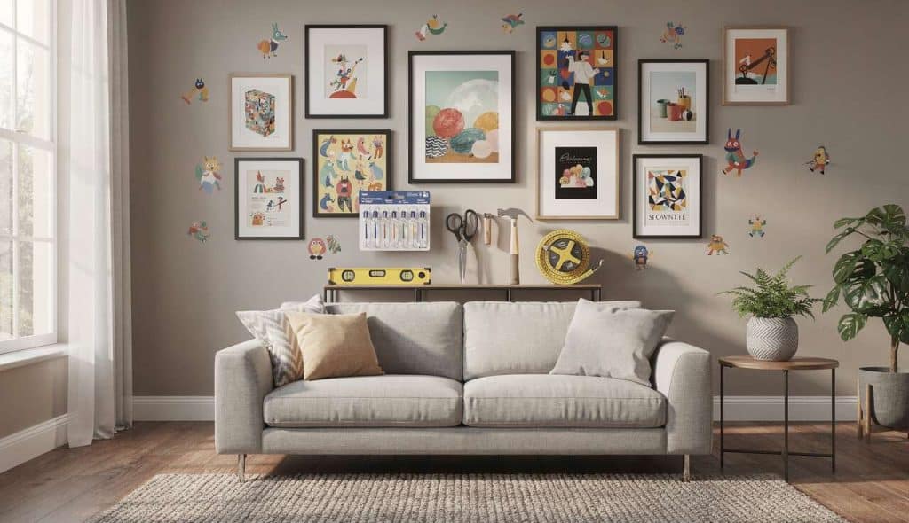 Habiller les murs délicatement: tableaux, posters, stickers