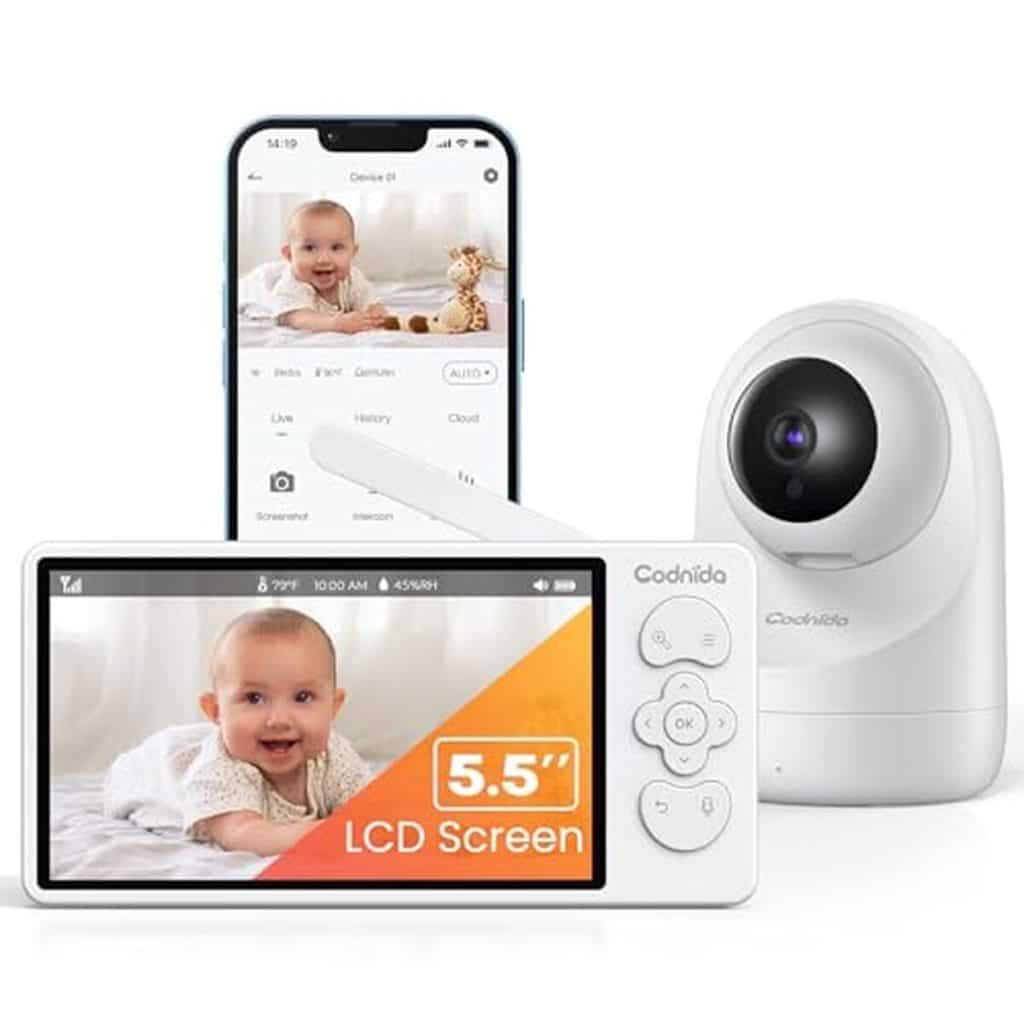 Test du babyphone Codnida 5.5" avec caméra 2k et multiples fonctionnalités